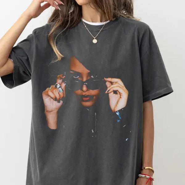 Aaliyah Vintage T-Shirt, 90s R&B Music Graphic Tee, Retro Soul Style Shirt, Unisex Fan Gift