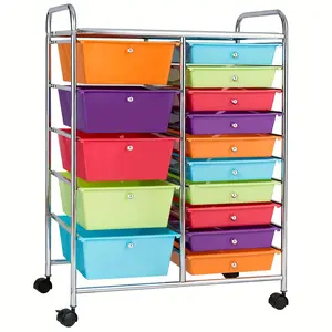 New 15 Drawer Rolling Storage Cart Storage Rolling Carts Opaque