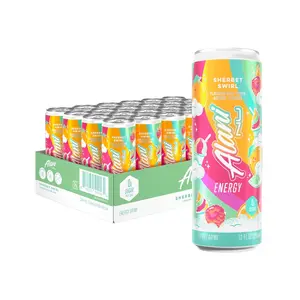 Alani Nu Energy Drink - Sherbet Swirl ( 24 Drinks, 12 Fl. Oz. Each) Low-Calorie Zero Sugar Sherbert Swirl Energy Drinks