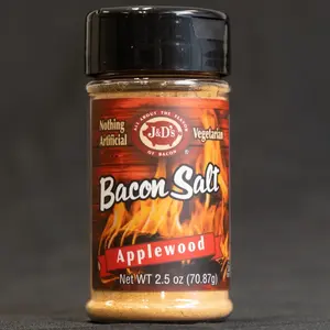 J&D’s Applewood Bacon Salt, Bacon Flavored Seasoning Salt, Kosher, Vegetarian