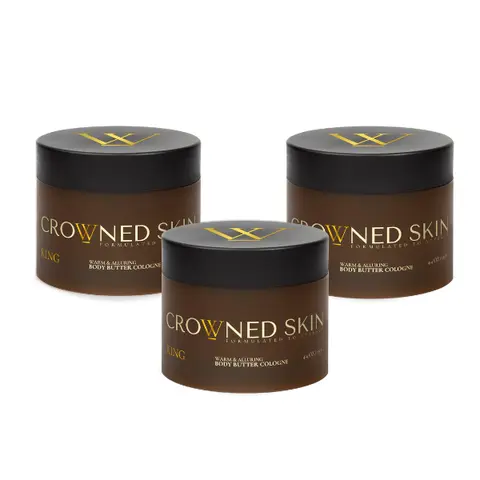 Crowned Skin Body Butter Cologne 3-Pack | 4.4oz each 3 Pack Bundle (Choose Your Scent) - King, Reign, Monarch, Prince, Empire