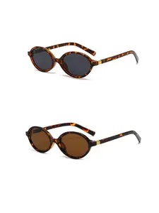 JOSCHOO 2 Pack Sunglasses for Women Retro Oval Sunnies Classic Design Sun Glasses UV400 Protection Trendy Cat-Eye Style  Eyeglasses