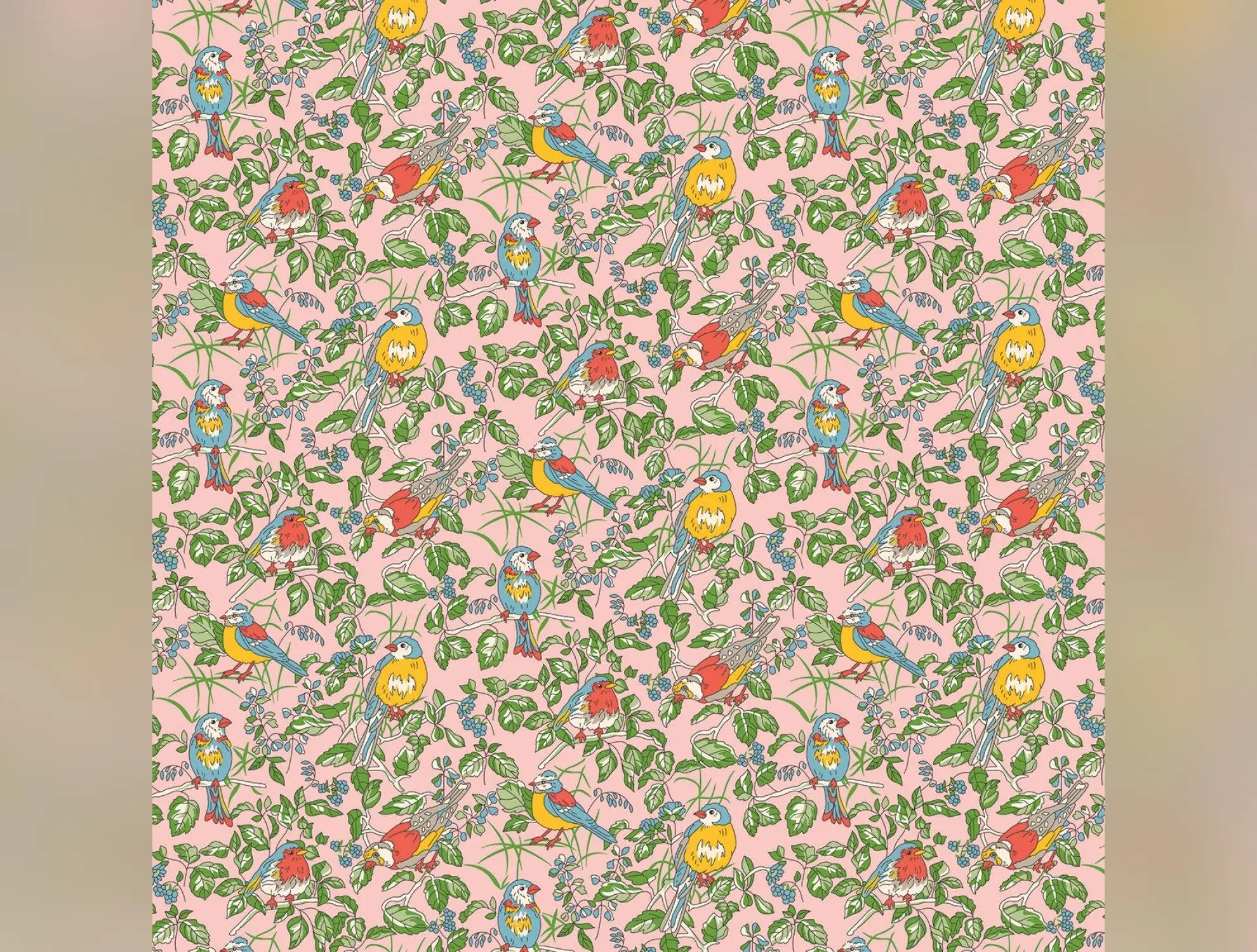 Woodland Walk - Misty Morning Hedgerow Chorus B by Liberty Fabrics