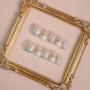 【FINAL SALE!】Water Under Bridge High-Quality PressOn Nails - Durable Salon Cuticles, Acrylic Nail Polish for Nail Care