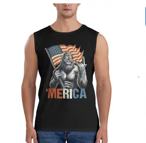 2026 New Trendy Men's American Gorilla Printed Tank Top | Summer Breathable Sleeveless Vest for Gym & Outdoor Sports