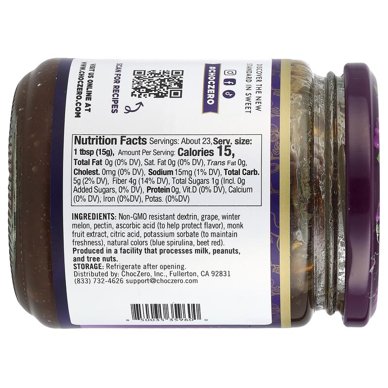 ChocZero Fruit Spread, Grape, 12 oz (340 g)