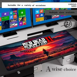 Xxl Anime Cute Mausepad Computer Accessories Red Dead Redemption 2 Game Keyboard Rubber Mousepad Pc Gamer Girl Non-slip Desk Mat
