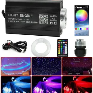 500PCS RGBW Headliner Star Light Kit, Car Roof Fiber Optic Twinkle Ceiling Lights, Bluetooth APP Control Music Sync, Dynamic Fade Jump Flash Modes for Home Theater Bedroom