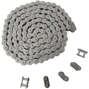 Motorcycle Chain Carbon Steel Material + 5 Connecting Links,420 Standard Roller Chain for 110cc 125cc