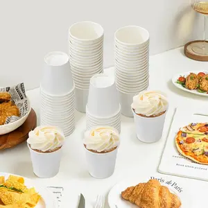 500 Pack 3oz Bathroom Paper Cups, Small Bathroom Cups, Food-Safe Mouthwash Paper Cups, Leak-Free Small Disposable Coffee Cups for Daily Use, Travel And Camping