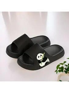 Charming Cartoon Panda Slippers for Women, Perfect for Summer, Elegant And Comfortable Sandals Suitable for The Beach And Pool, Versatile Thick-Soled Flip-Flops in Larger Sizes., Women Shoes