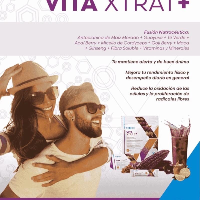 FuXion Vita Xtra T - Fast Acting Energizing Herbal Tea - Energy Boost Powder - Natural Vitality Support - 28 Sticks Beverage Vitamin Drink Flavor