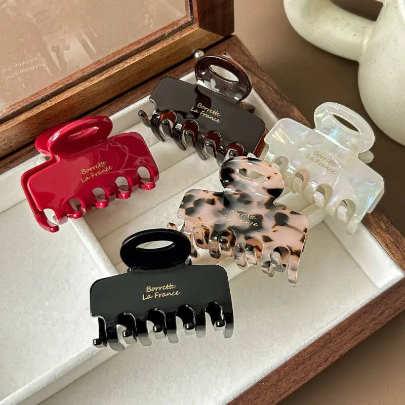 Elegant Letter Print Hair Claw Clip