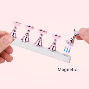 Nail Stand Acrylic Nail Art Display Stand Practice Nail Holder for Painting Nails Magnetic Practice Stands with  DIY Salon Supplies