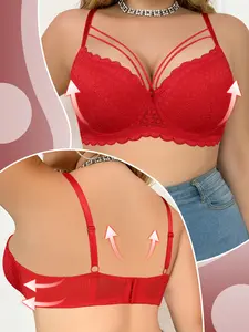 Plus-size women's sexy lace bra Underwire Unlined, full coverage and push-up design, comfortable to wear all year round Elegance Lingerie