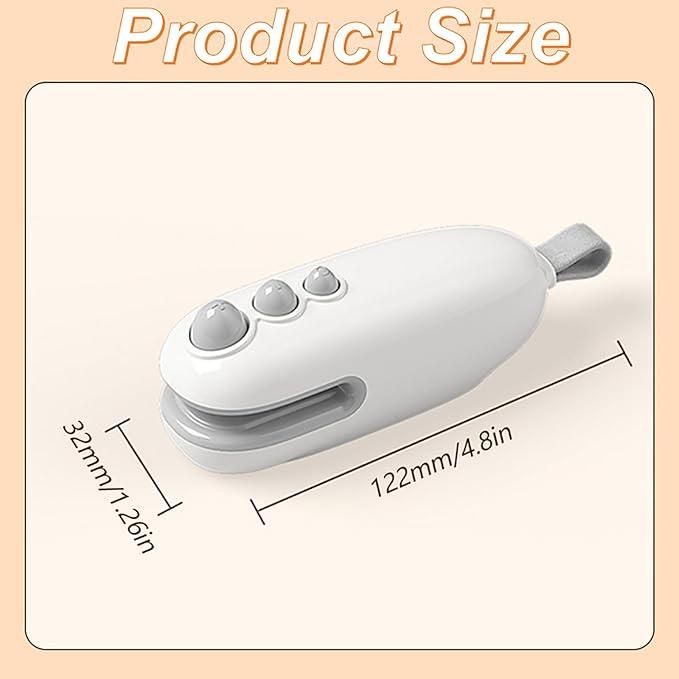 Mini Bag Sealer with Cutter, Rechargeable, Handheld Heat Sealer Machine with Magnetic, Portable Bag Sealer Heat Seal for Keep Food Fresh and Snacks Crispy