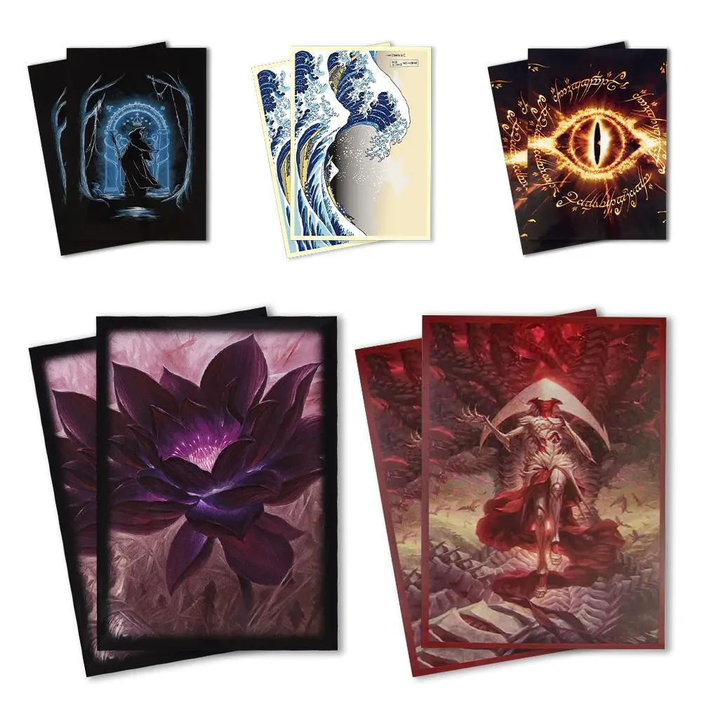 Game Card Protector, 60pcs/set Top Loading Card Protector, Board Game Cards Protective Cover, Card Sleeves for PKM/MTG/PTCG, Trading Card Sleeve, Trading Card Toploaders