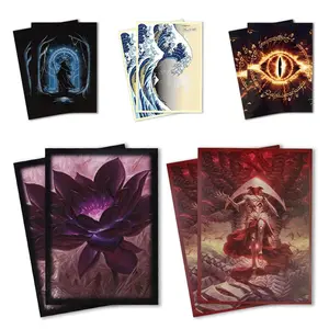 Game Card Protector, 60pcs/set Top Loading Card Protector, Board Game Cards Protective Cover, Card Sleeves for PKM/MTG/PTCG, Trading Card Sleeve