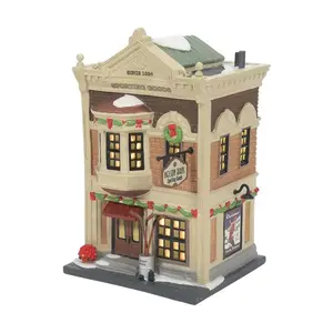 Christmas in the City Nelson Bros. Sporting Lit Building, 8 Inch, Multicolor