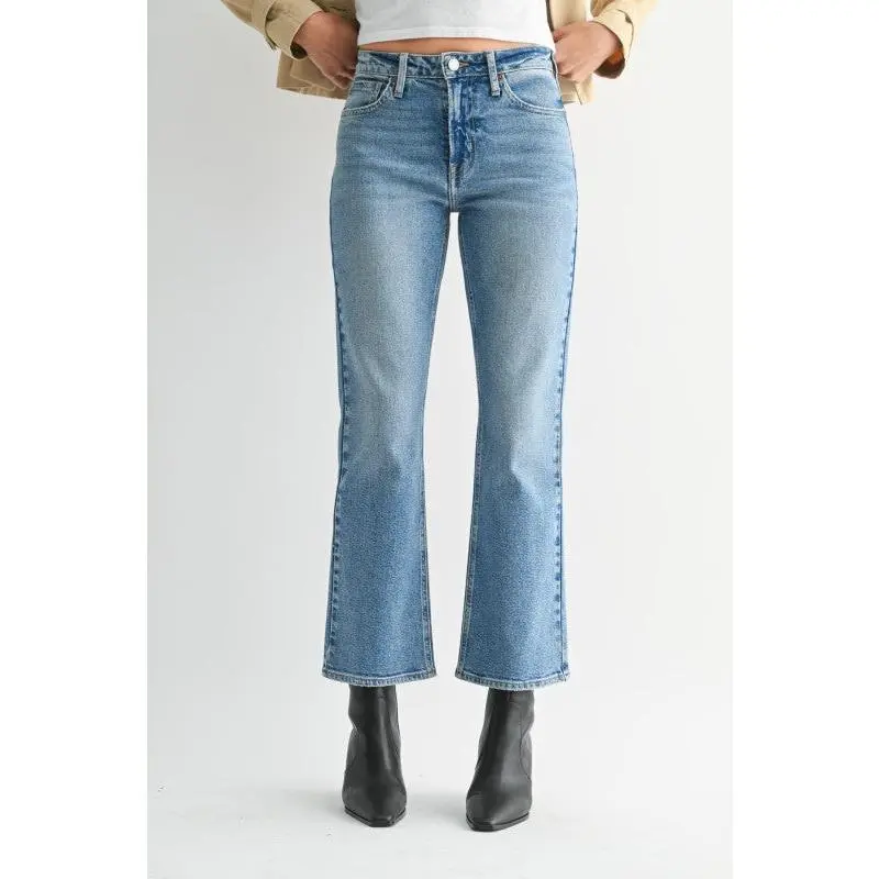 Slim Cropped Bootcut Jeans