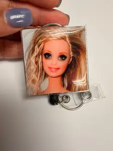 Funny Doll ID Badge Reel