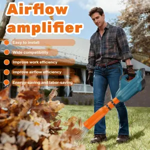 Leaf Blower Air Booster Attachment, 14in Airflow Amplifier, Instant 2x Power, Universal Fit for 2-4 Inch Nozzles, All-Weather Durable