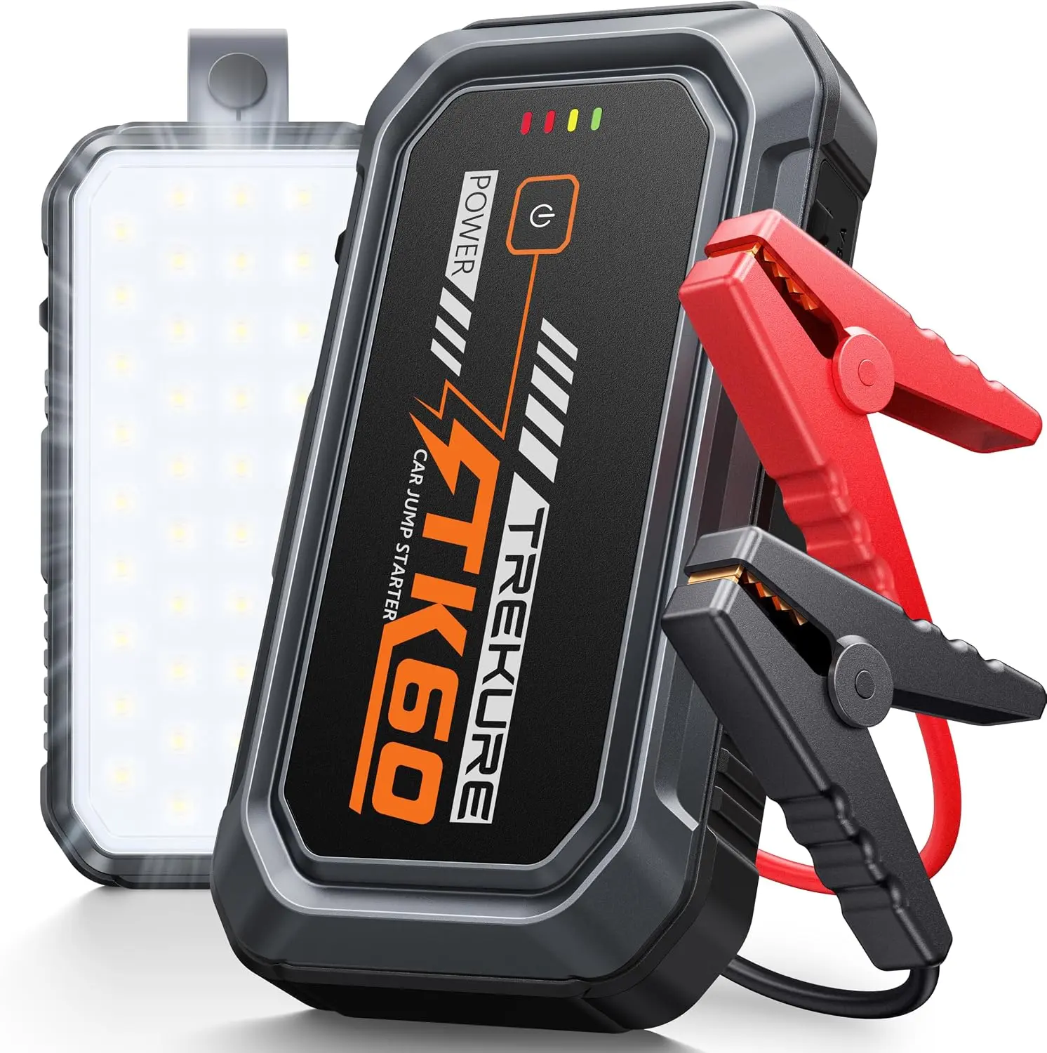 TK60 Car Battery Jumper Starter Portable 5000A, Portable Car Jump Starter up to 10L Gas or 8L Diesel Engine, Jump Box, Jumper Cables for Car Battery, Magnetic Build, 2000LM Flashlight, Power Bank