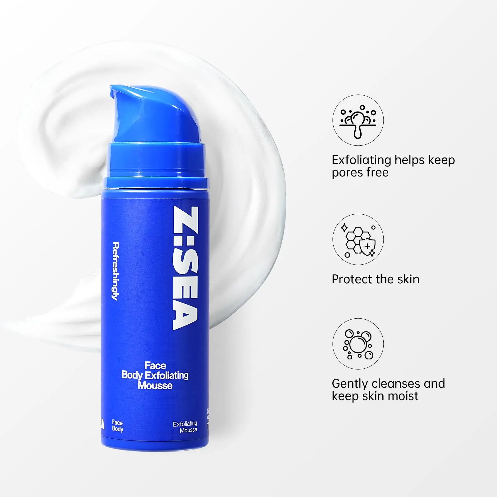 Z:SEA Purifying Exfoliating Mousse - 110ml Face & Body Moisturizer