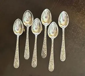 Sterling S. KIRK & SON Set of (6) Demitasse Spoons