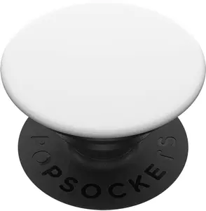 PopSockets Phone Grip with Expanding Kickstand, Adhesive Grip - White on Black