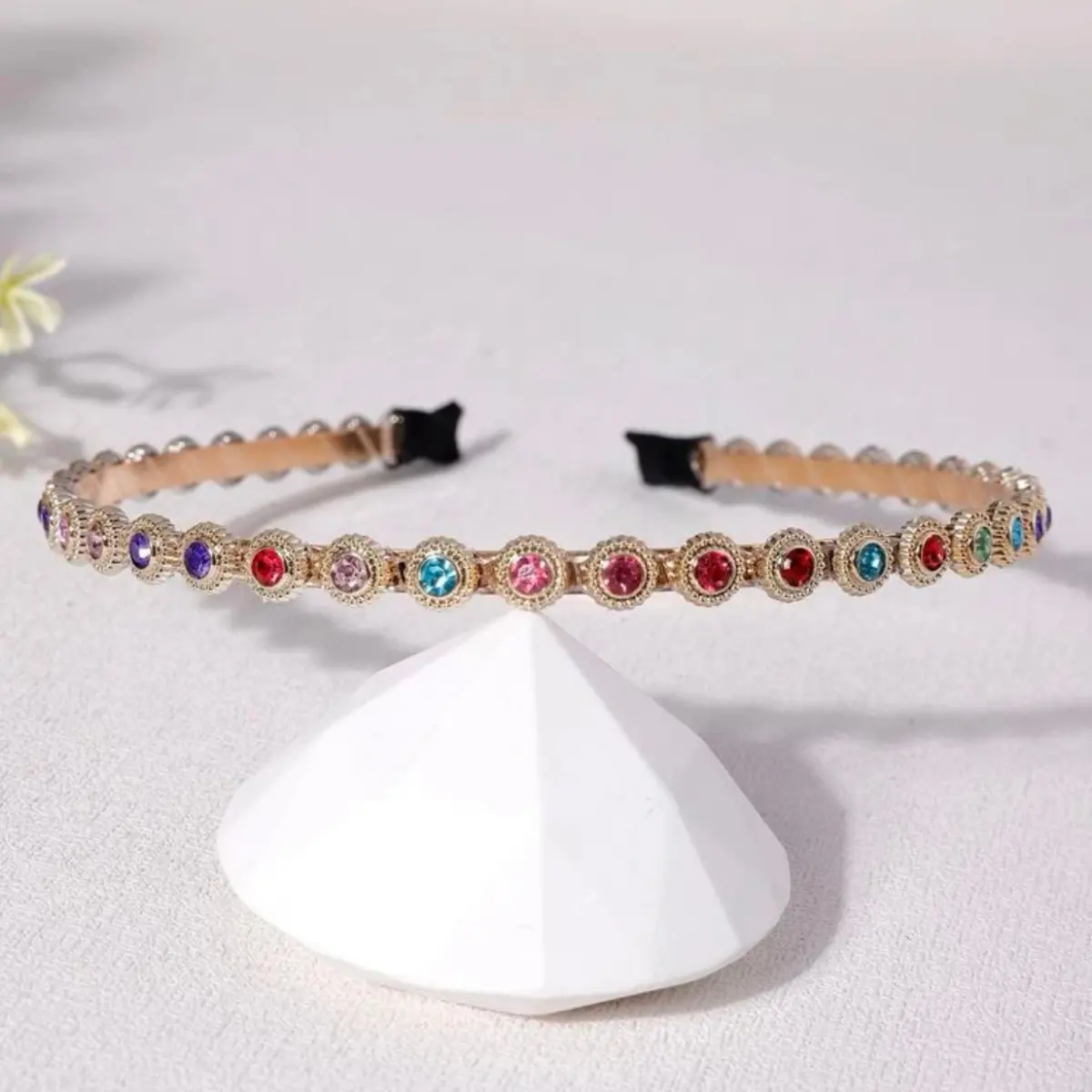 Rhinestone Headband Retro