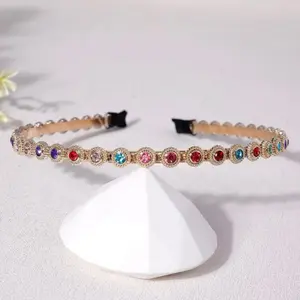 Rhinestone Headband Retro