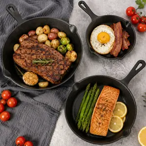 Kitchenware 3-Piece Nonstick Cookware Set - Skillet, Stir-Fry Pan for Home Cooking