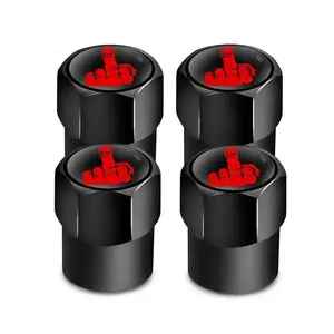4 Pcs/Set Car Styling Zinc Alloy Middle Finger Style Car Tire Valve Caps Wheel Tires Tire Stem Air Cap Airtight Covers