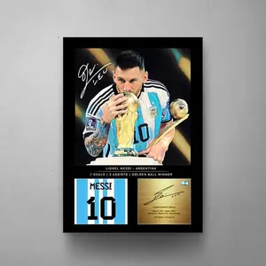 [Unframe Poster] Lionel Messi 10 Inspirational Wall Art Pop Culture Icon Football Legend Sport Gift