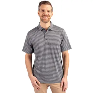 Cutter & Buck Forge Eco Heather Stripe Stretch Recycled Mens Polo