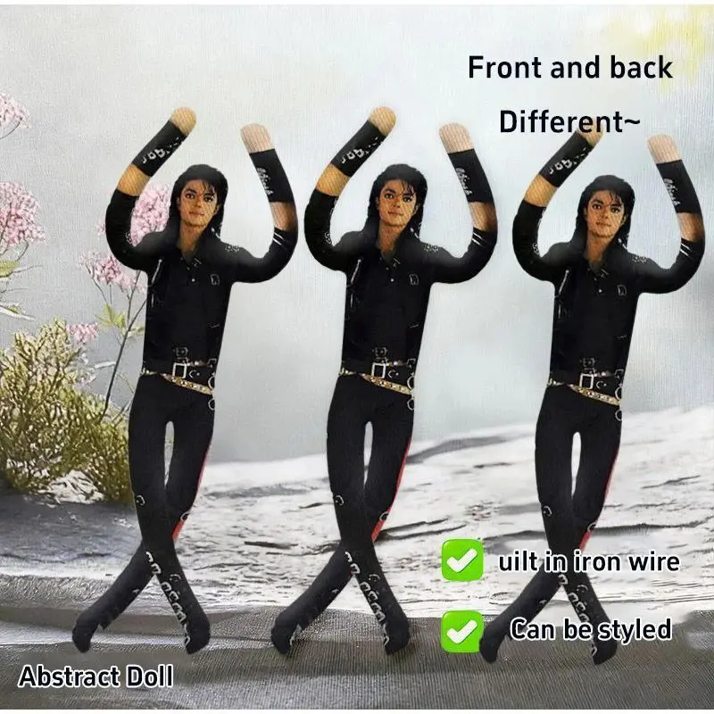 Michael Jackson Cosplay Prop Doll Soft Stuffed Plush Figure Movable Joints Dolls Room Decoration Abstract  Decor King Fan Gift