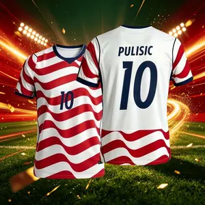 2026 United States NO.10 Pulisic Short Sleeve Soccer Jersey Fans Version Breathable