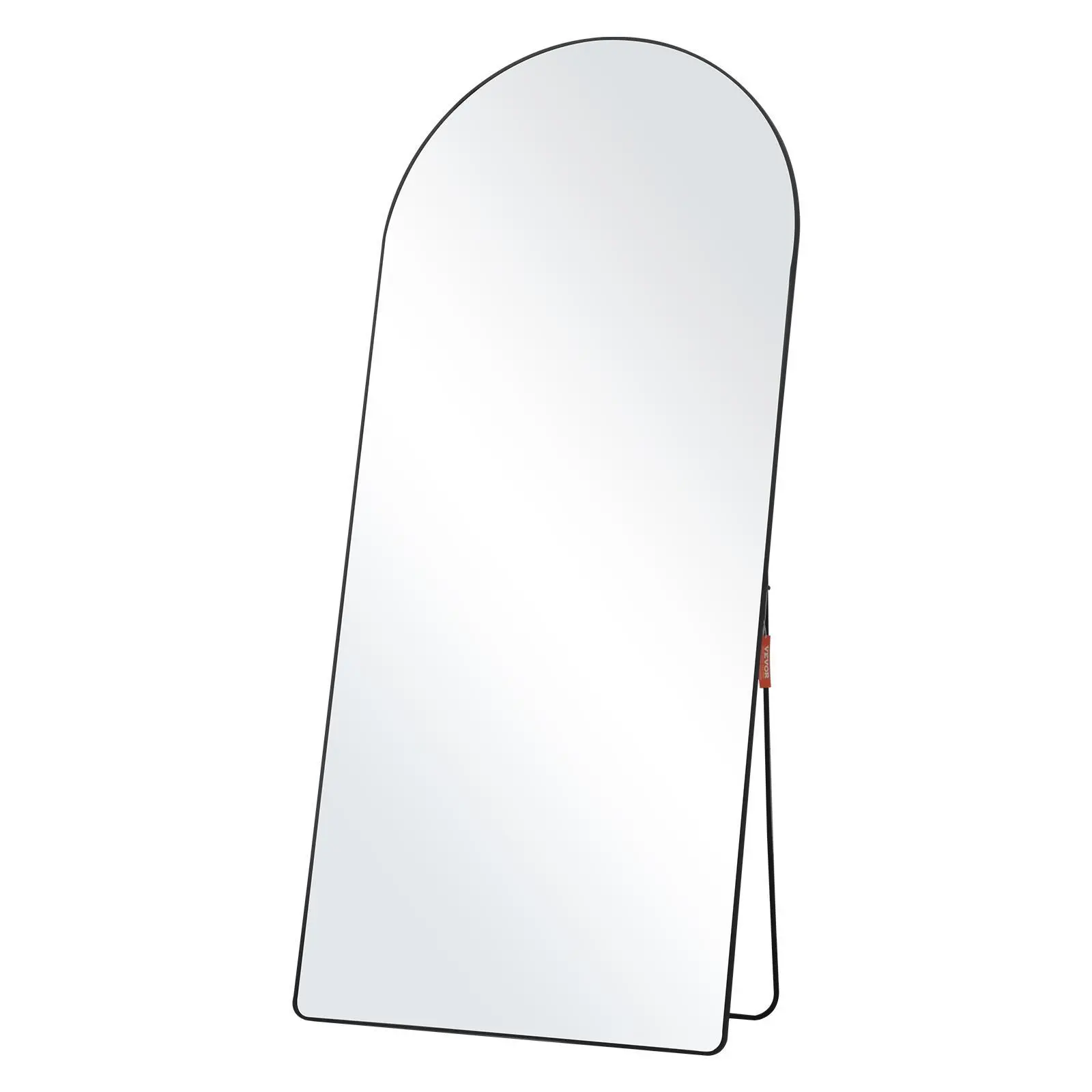 【SummerFinds】VEVOR Arched Full Length Mirror,  71'' x 32'', Large Free Standing Leaning Hanging Wall Mounted Floor Mirror with Stand Aluminum Alloy Frame, Full Body Dressing Mirror for Living Room Bedroom, Black Decor Crystal