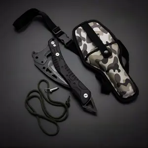 Rugged Outdoor Utility EDC Tool | Multi-Function Manual Tool with Camo Storage Pouch for Camping Hiking Survival & Emergency Use