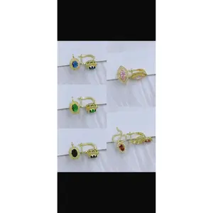 6 pcs Huggies 14k gold plated