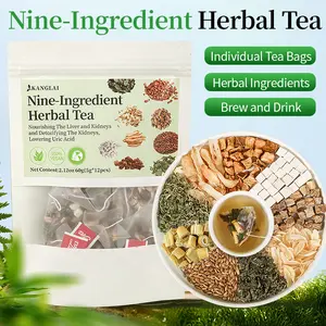 Nine-Ingredient Herbal Tea – Natural Daily Balance Blend, Caffeine-Free, Gentle Cleansing & Metabolism Support, 60 Tea Bags Value Pack Organic Lung Detox