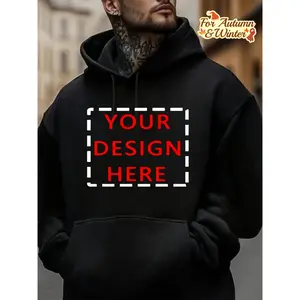 Men's Text/Logo Hooded Sweatshirt - Personalized Design Your Own Logo/Tclearance items after christmas sales clearance sale boyfriend christmas gifts streetwear outfits gifts for dad christmas tiktok shop after christmas sales 2025 graphic hoodies fashion