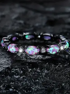 Elegant Crystal Zircon Ring with Sparkling Gemstones, Perfect Jewelry Gift for Special Occasions, Luxurious Design for Women, Cubic Zirconia Ring