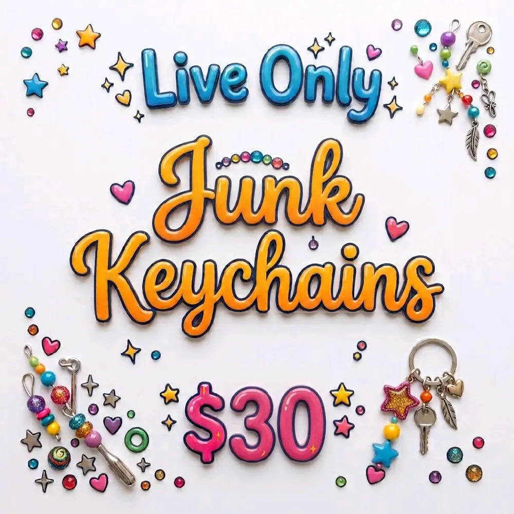 Live only - Personalized Junk Keychains - Customizable Keychains for Unique Gifts and Accessories