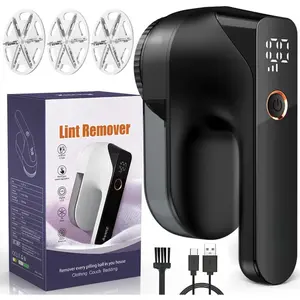 Fabric  -  Lint Remover for Clothes, Sweater Defuzzer with LCD Display, 3-Speeds, 6-, Type-C Rechargeable, Sweater  to Remove Pilling Fuzz Lint Balls Pills for Clothes Furniture