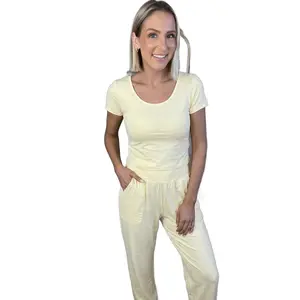 PLUS/REG Lemonilla Round Neck Short Sleeve Top
