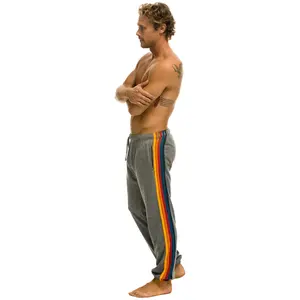 5 STRIPE SWEATPANTS - HEATHER GREY