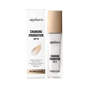 Temperature-Sensitive Color-Adjusting Foundation Liquid, Natural Fit Concealer, Lightweight Hydrating Makeup, Smooth Finish Foundation