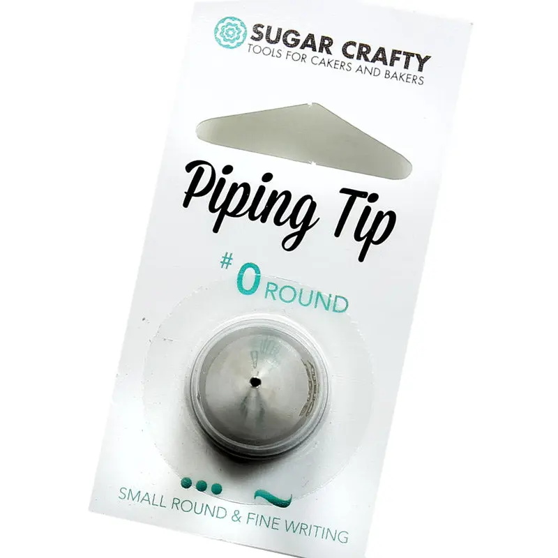 Fine Writing & Detail Piping Tip #0 - Sugar Crafty Stainless Steel Decorating Tube